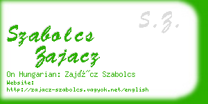 szabolcs zajacz business card